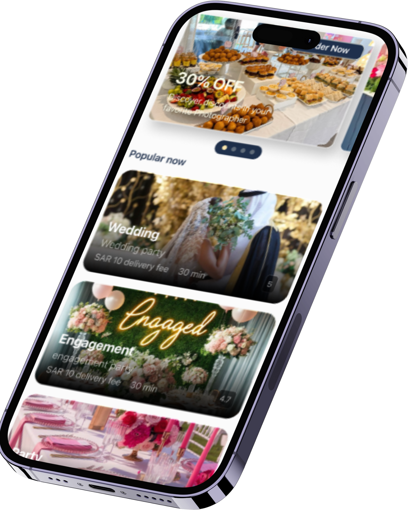 App screens